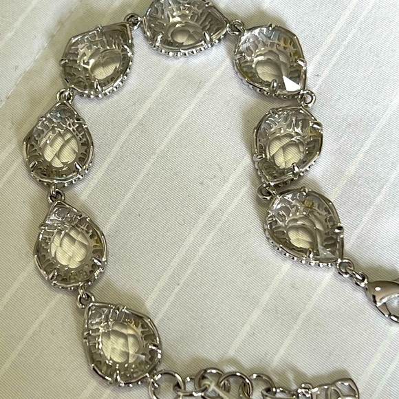 NWT Kendra Scott Brynn Bracelet Silver & Faceted - Picture 10 of 10